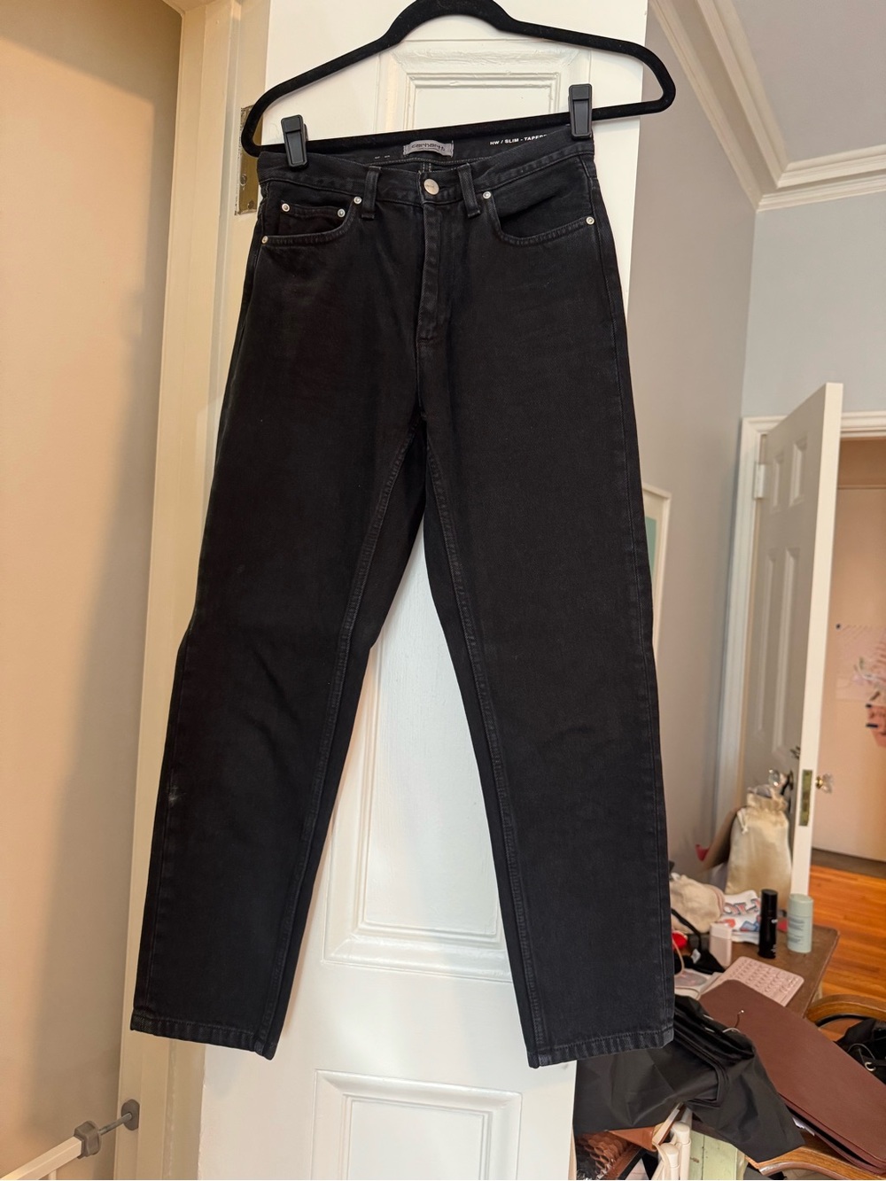 EUC Carhartt Women’s Black Slim Straight Jeans